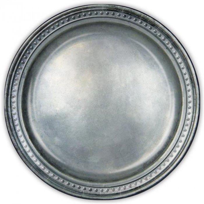 Pewter 9" Paper Plates