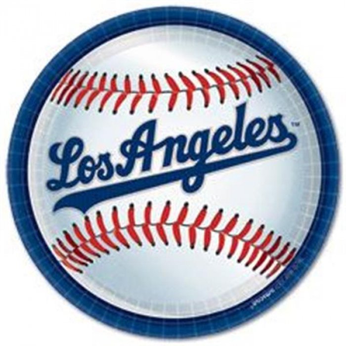 LA Dodgers 9" Plates - 18 Per Unit