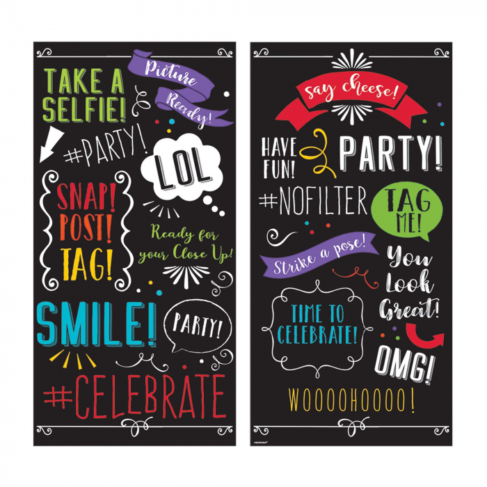 Selfie Words Backdrop (Per 2 pack)