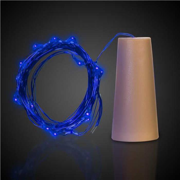 Blue LED Cork String Light Set