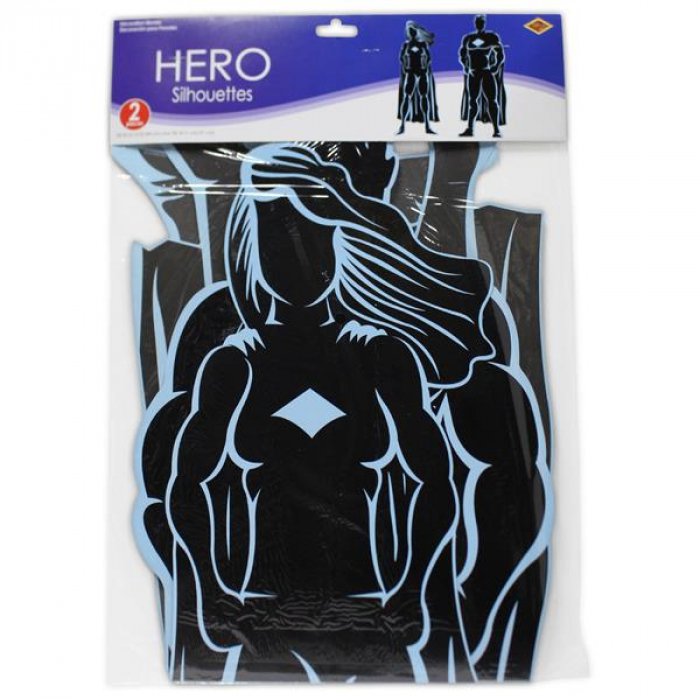 Hero Silhouette Wall Decorations (Per 2 pack)