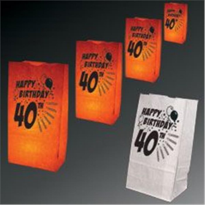 40th Birthday Luminary Bags (Per 50 pack)