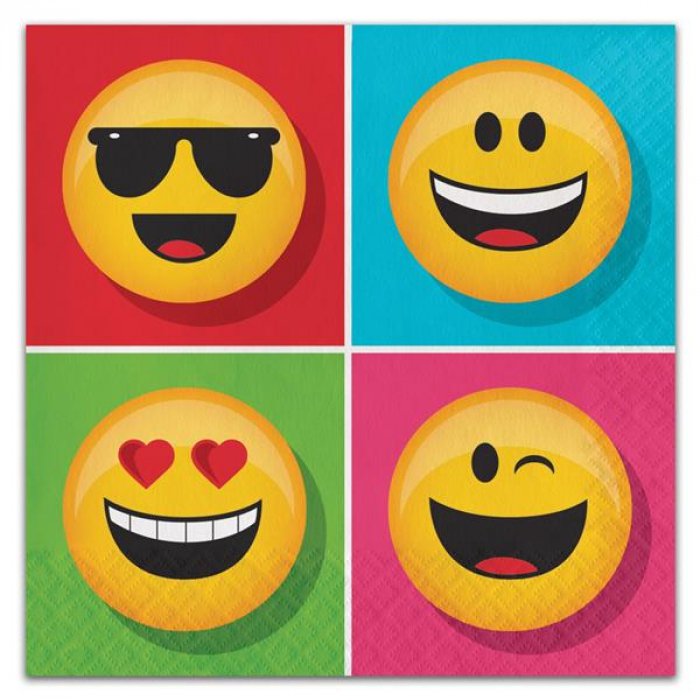 Emojicons Lunch Napkins (Per 16 pack)