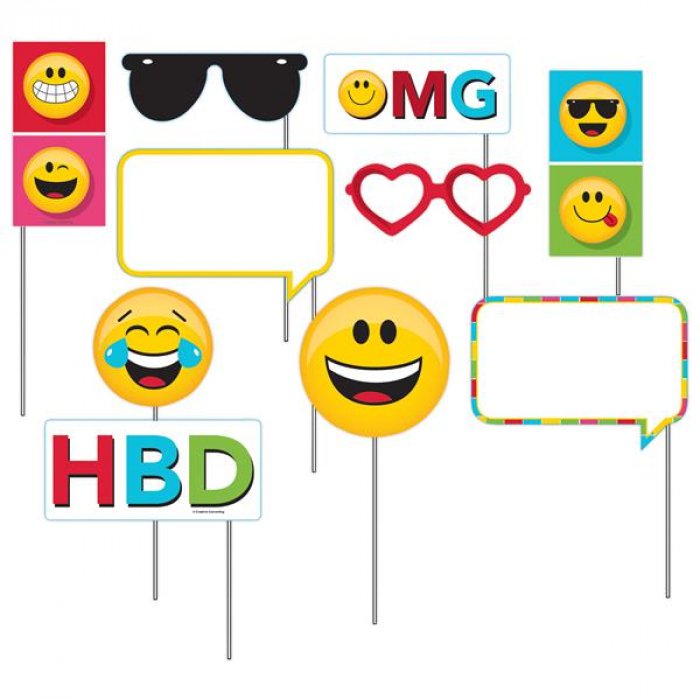 Emojicons Photo Booth Prop Kit (Per 12 pack)