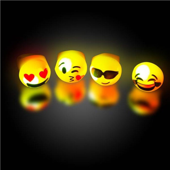 Emojicon LED Jelly Rings (Per 24 pack)