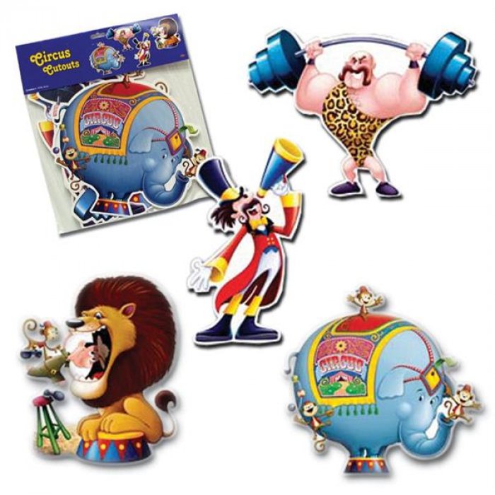 Circus Theme Cutouts (Per 4 pack)