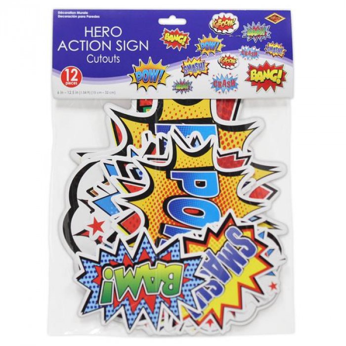 Hero Action Cutouts (Per 12 pack)
