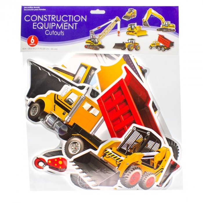 Construction Equipment Cutouts (Per 6 pack)