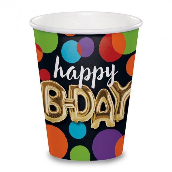 Birthday Balloon 9 oz Cups (Per 8 pack)