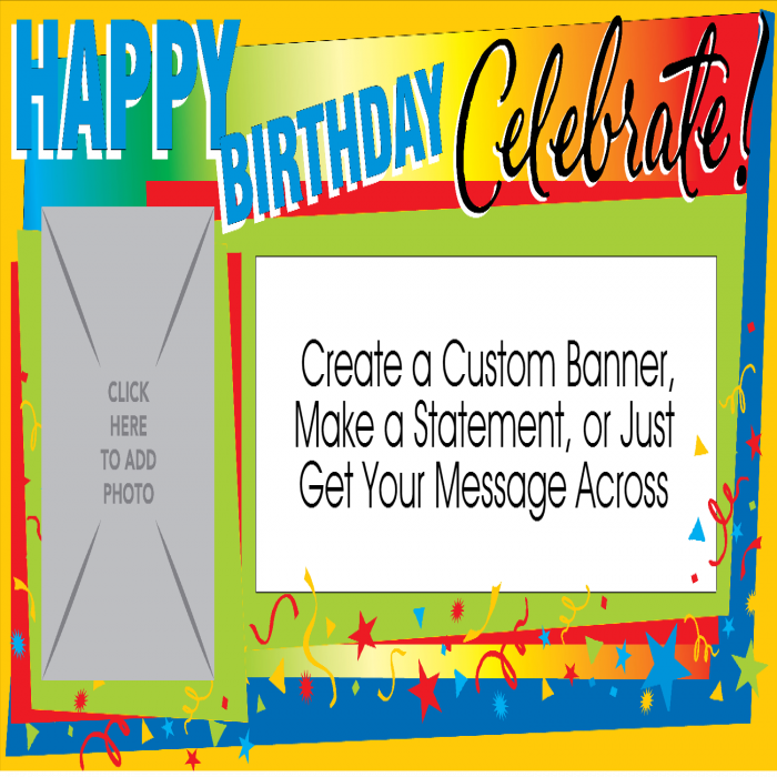 Celebrate Birthdays Photo Banner - 24 x 48