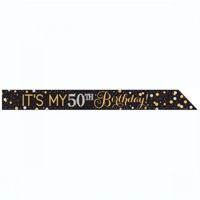 Sparkling Add-Any-Age Foil Sash