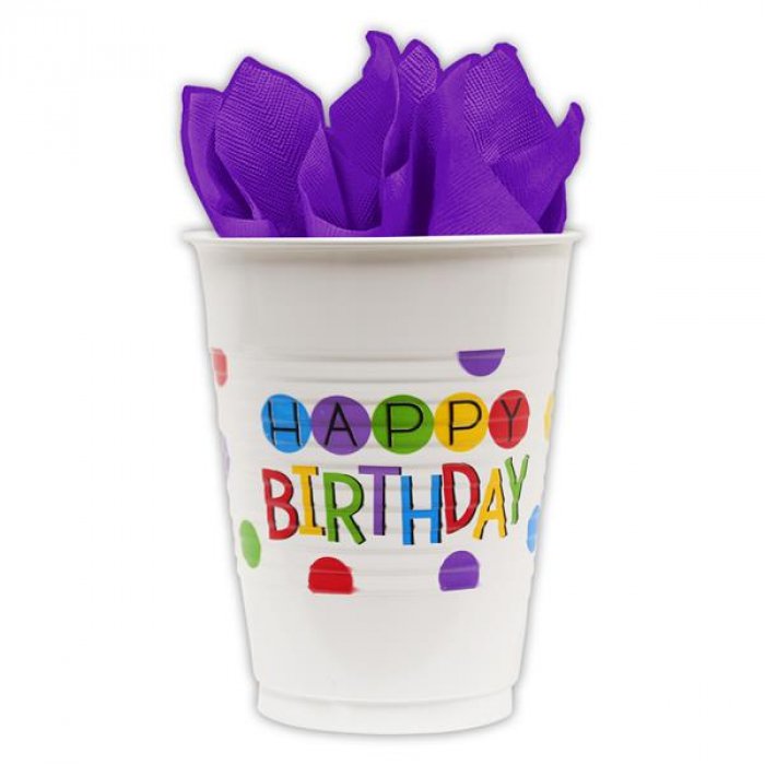 Rainbow Birthday Cups (Per 25 pack)