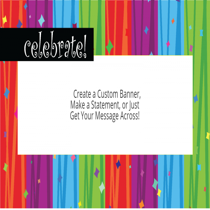 Rainbow Celebration Custom Banner - 18 x 36