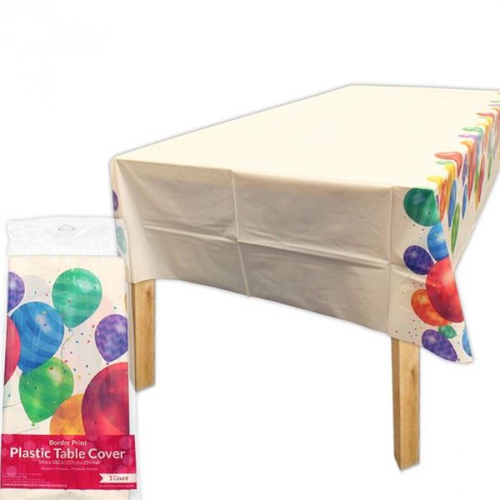 Balloon Blast Plastic Table Cover