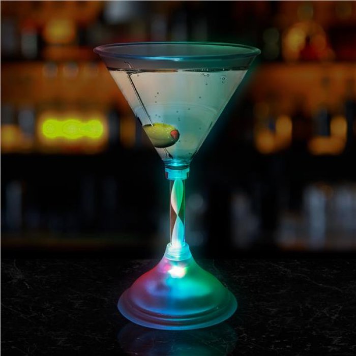LED 7 oz Martini Glass
