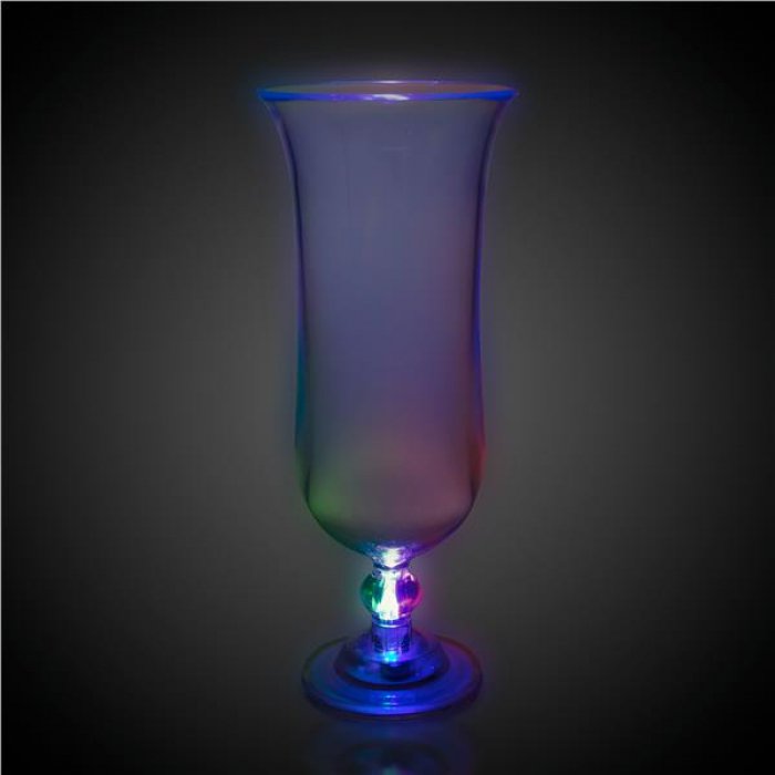 LED Hurricane 16 oz Glass