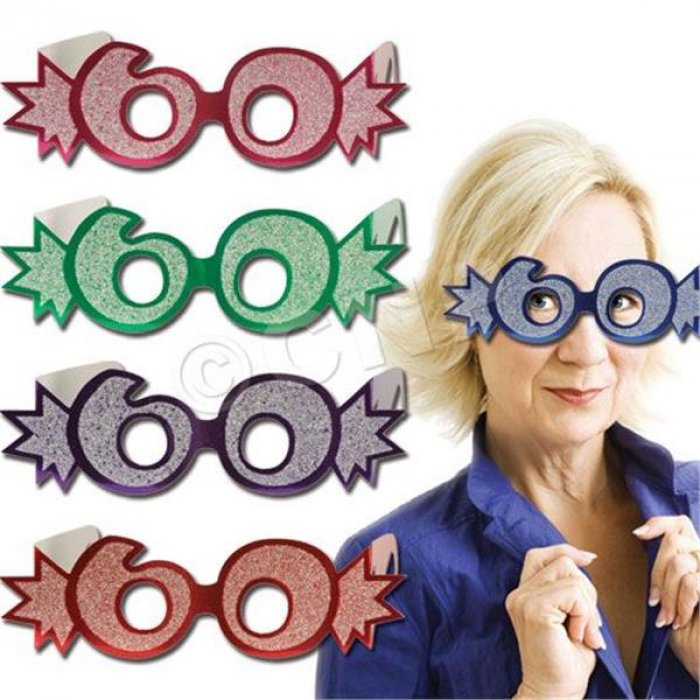 60 Glitter Foil Glasses (Per 25 Pack)