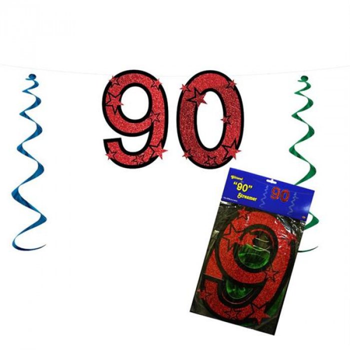 90 Red String Banner Decoration