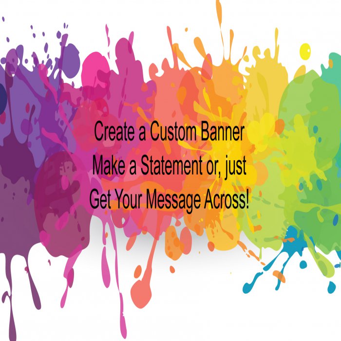 Paint Splatter Custom Banner - 12 x 24