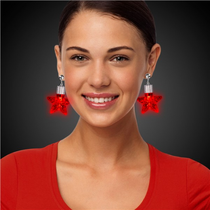 Red led hot sale earrings