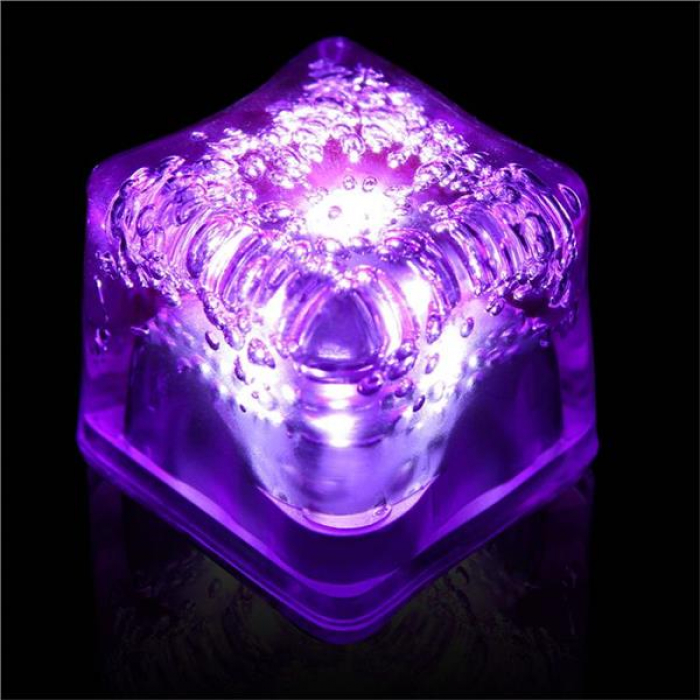 Purple LED Light-Up Ice Cubes (Per 12 pack)