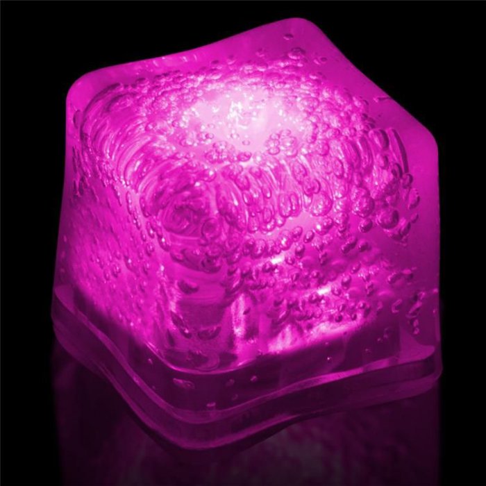 pink ice cubes