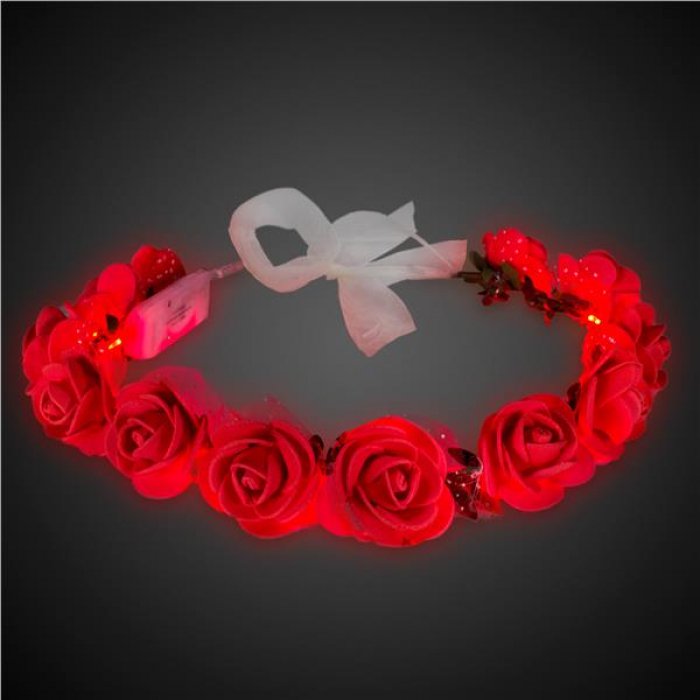 LED Red Roses Halo Headband
