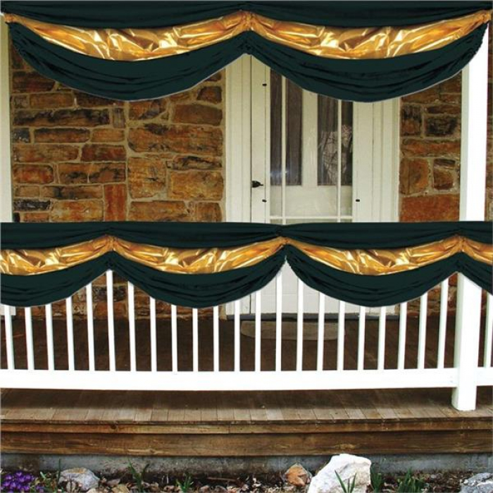 Black & Gold Satin Bunting