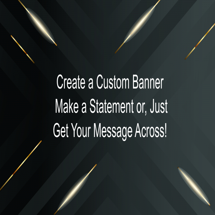 Deco Diagonals Custom Banner - 18 x 36 Deco Diagonals Custom Banner - 18 x 36