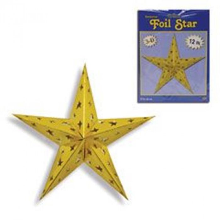 Gold Foil Star Decoration