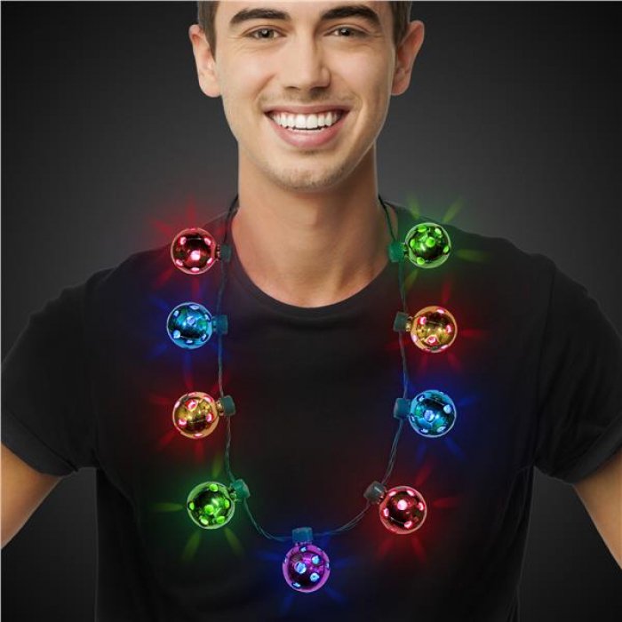 LED Light Up Disco Ball Necklace - Glow In The Dark Store