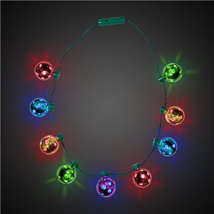 LED Rainbow Disco Ball Necklace