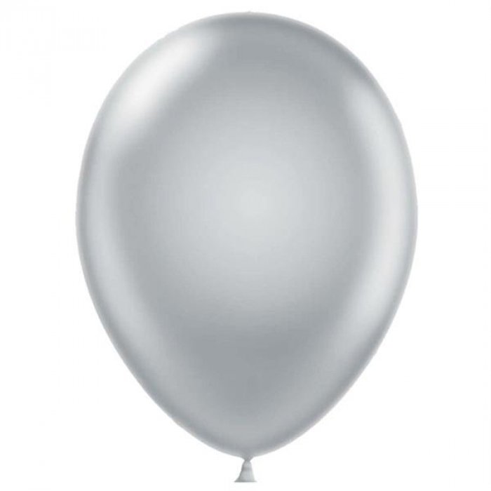 Silver Latex 12"  Balloons (Per 100 pack)
