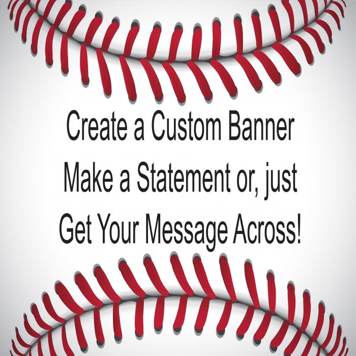 Baseball Custom Banner - 12 x 24