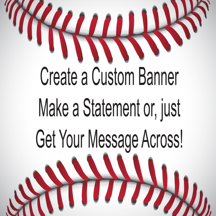 Baseball Custom Banner - 18 x 36