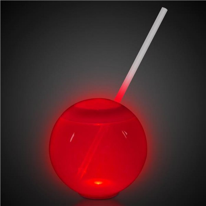LED 20 oz Tumbler Ball Cup with Straw
