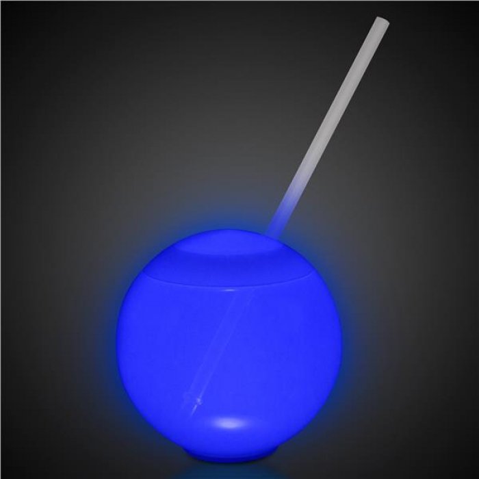 LED 20 oz Tumbler Ball Cup with Straw