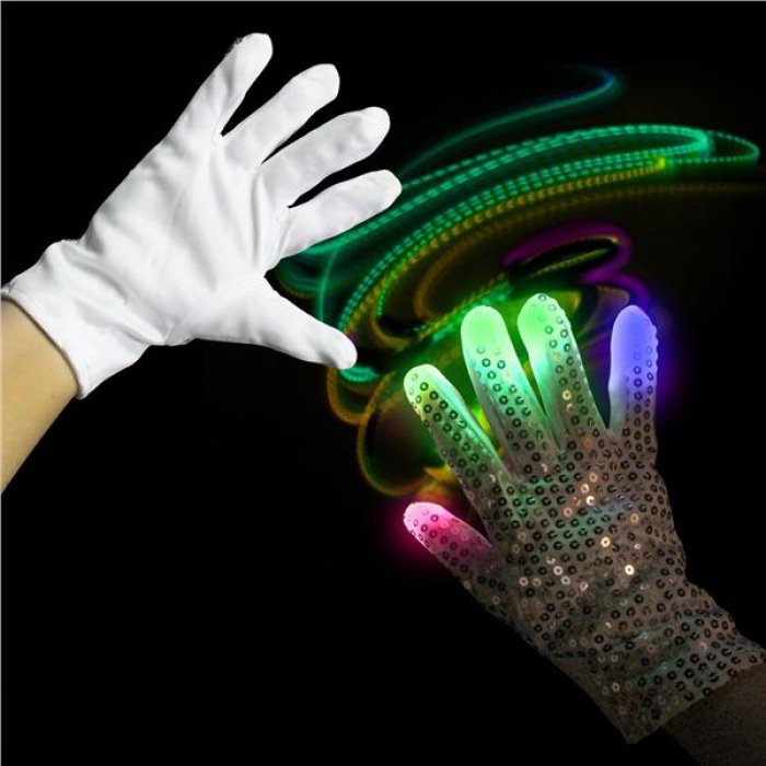 Rock Star LED Right Hand Sequin Glove