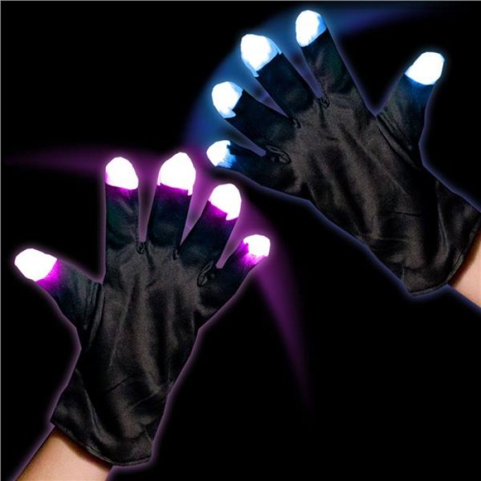 LED Rave Gloves - 1 Pair (Per Pair)