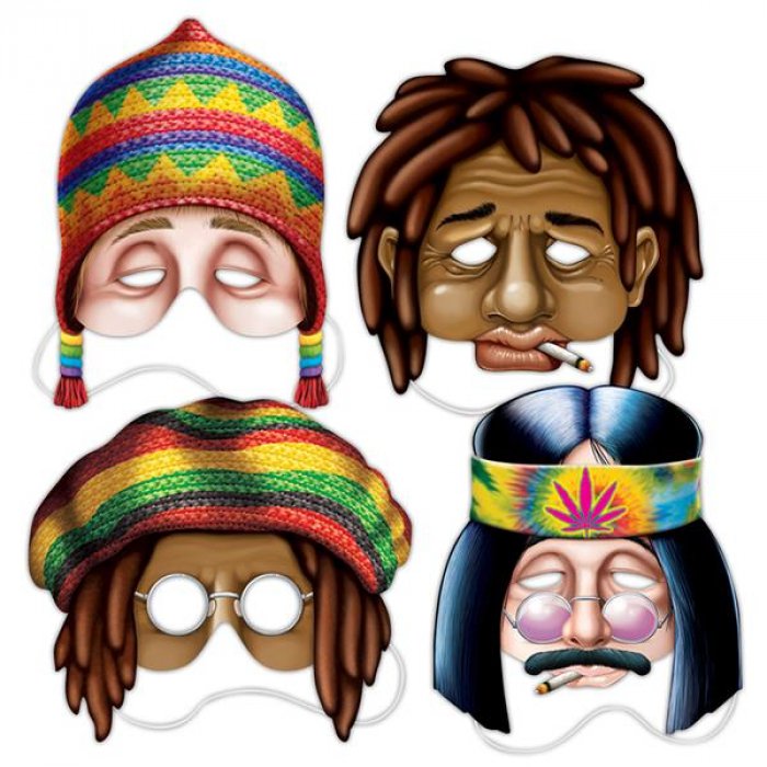 Hippie Masks (Per 4 pack)