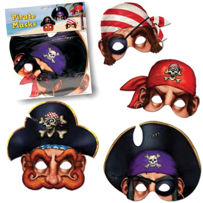 Pirate Masks (Per 4 pack)