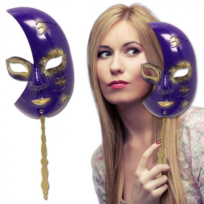 Purple & Gold Masquerade Mask