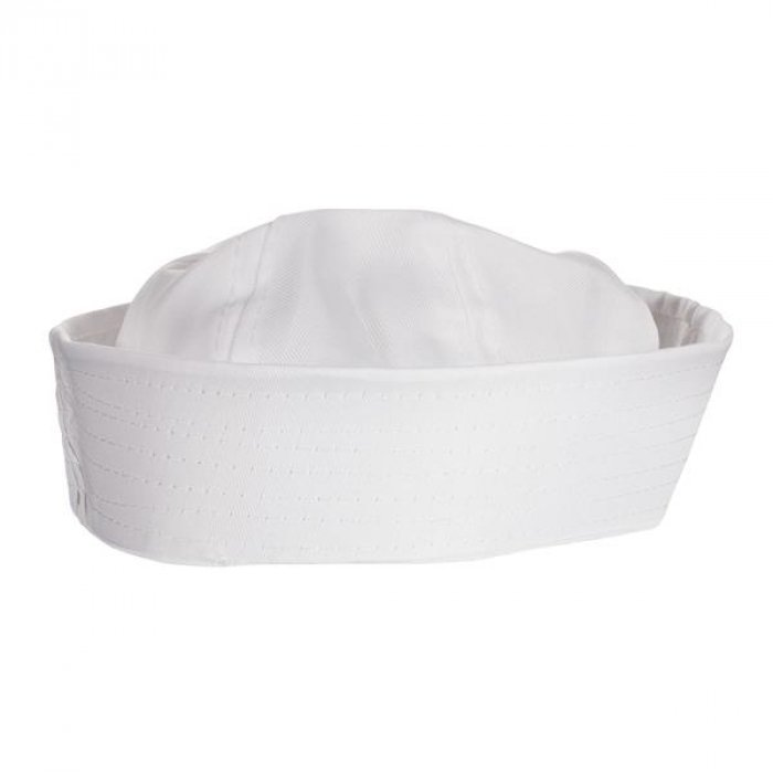 White Cloth Sailor Hats (Per 12 pack)