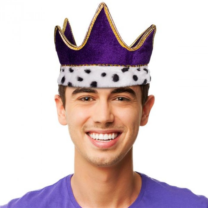 Mardi Gras Purple Velvet Royal Crown