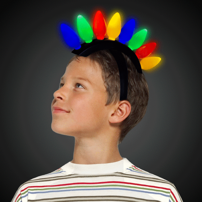 3 Pack Christmas Flashing Light Bulb Headband Christmas Accessories Party  Favors : : Toys & Games