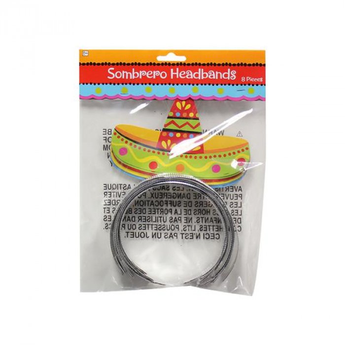 Sombrero Headbands (Per 8 pack)