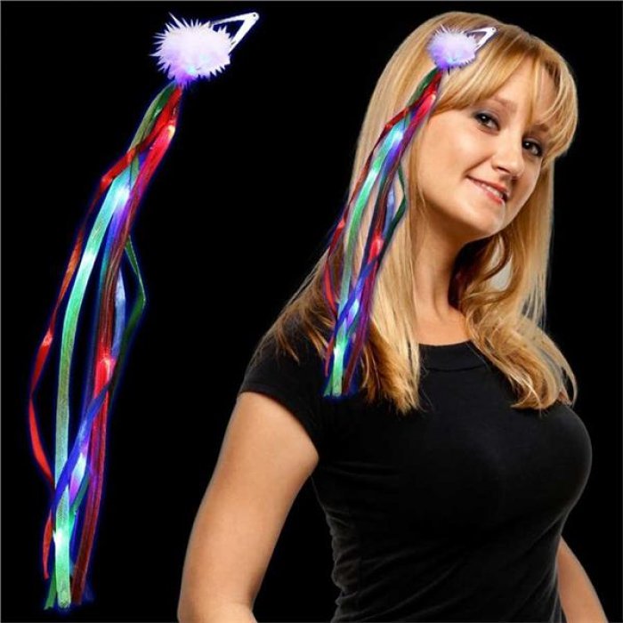 Rainbow LED Hair Clip