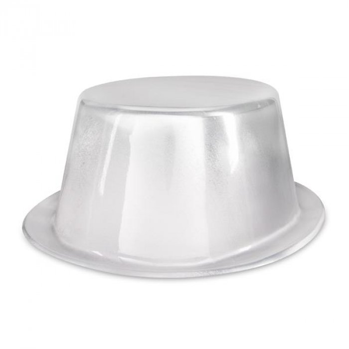 Silver Plastic Top Hats (Per 12 pack)
