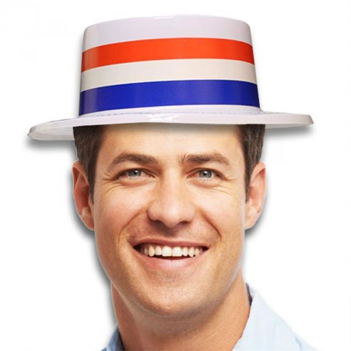 Patriotic Skimmer Hats (Per 12 pack)