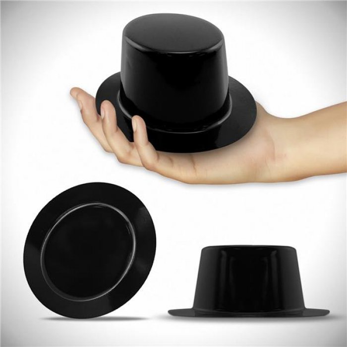 Black Mini Top Hats (Per 12 pack)